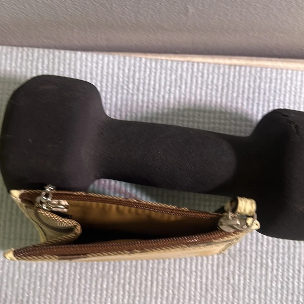 COACH Signature Silver Keychain Pouch Change Purse Wallet - Picture 3 of 6